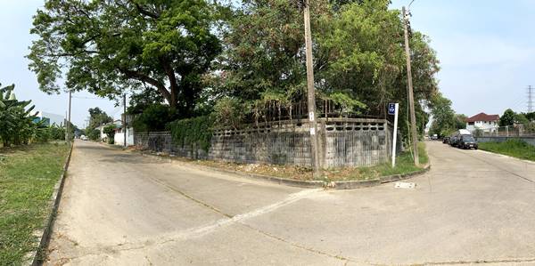ขายที่ดินเปล่าแปลงมุม สวย หมู่บ้านเมืองทอง 2/2(ซอย13) ซอยพัฒนาการ 61 ขนาด 206 ตรว ทำเลดี เหมาะสร้างบ้าน ออฟฟิศ 